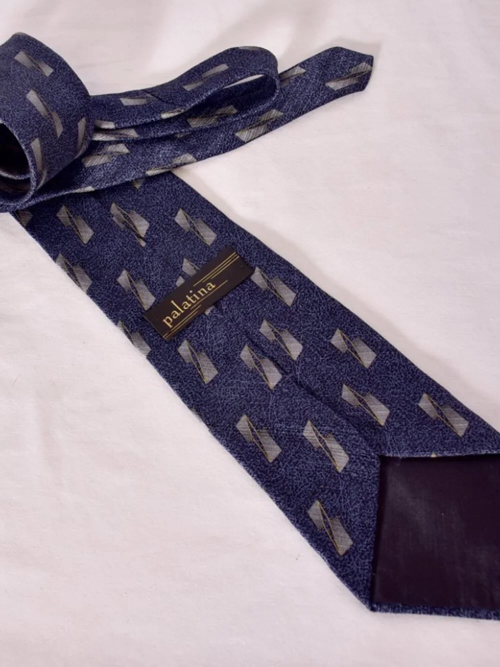 Palatina Men's Tie Blue & Grey
